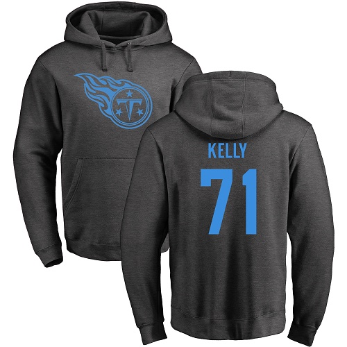 Tennessee Titans Men Ash Dennis Kelly One Color NFL Football 71 Pullover Hoodie Sweatshirts